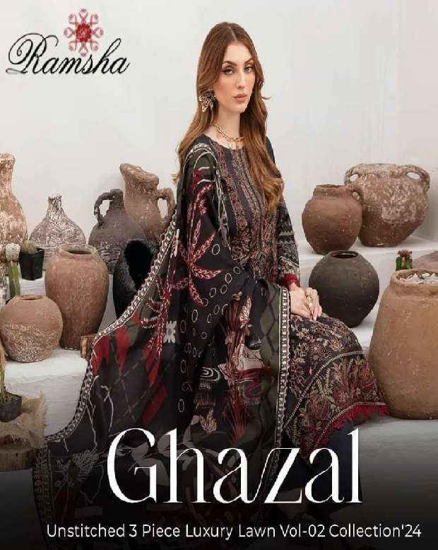 GHAZAL LUXURY LAWN VOL 2 by RAMSHA 